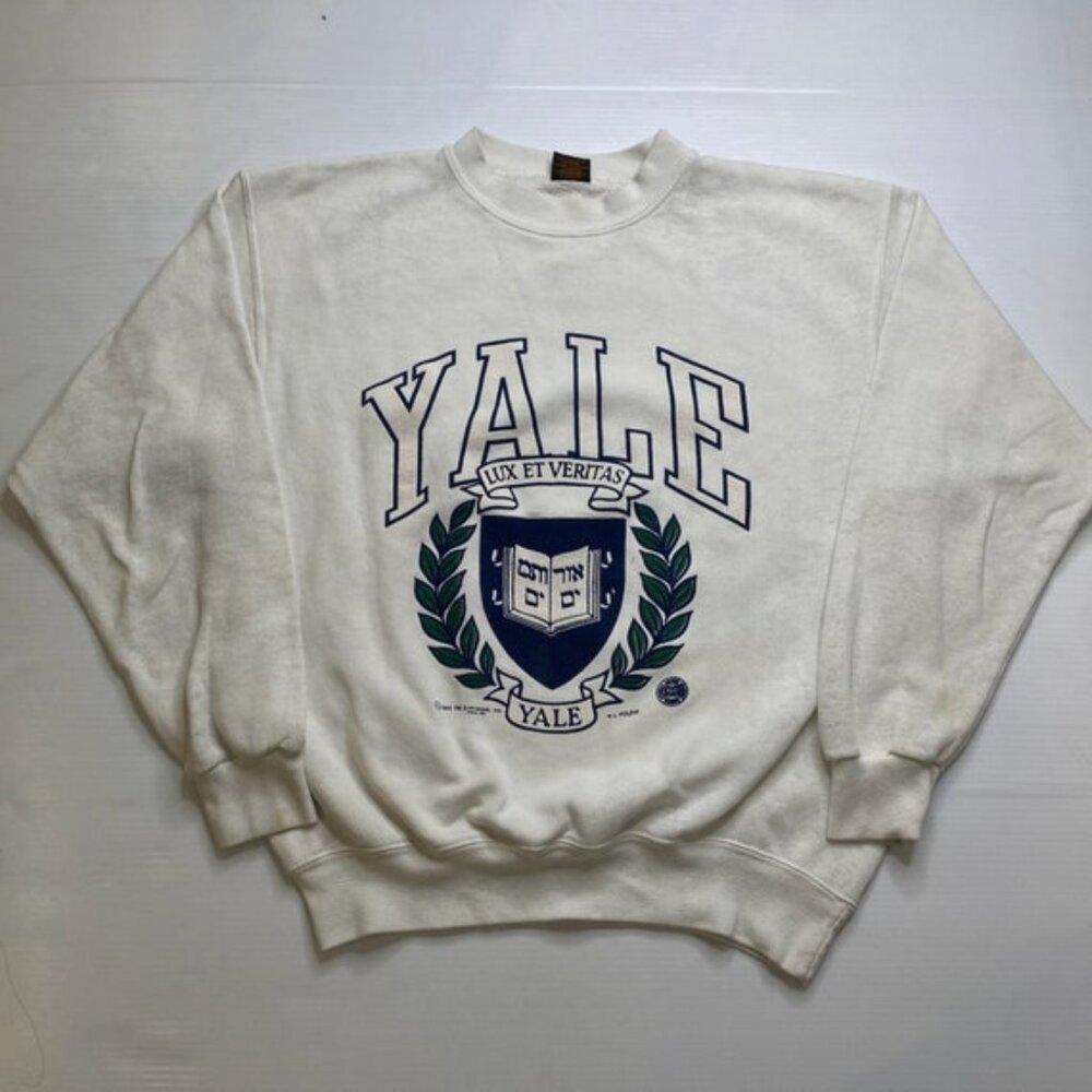 1989 Yale University Crewneck Sweatshirt White